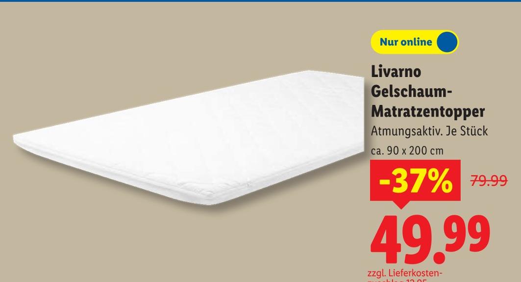 Gelschaum-Matratzentopper