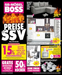 Aktueller SB Möbel Boss Prospekt "HEISSE PREISE ZUM SSV" Seite 1 von 12 Seiten