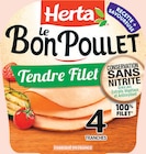 Le bon poulet tendre filet conservation sans nitrite - HERTA - Intermarché Super Le bon poulet tendre filet conservation sans nitrite - HERTA à 0,56 € dans le catalogue Intermarché Super