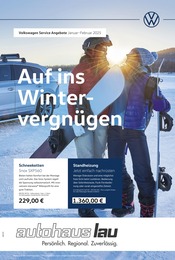 Volkswagen Prospekt „Auf ins Wintervergnügen“ für Carlow und Umgebung mit 1 Seite Volkswagen Prospekt für Carlow und Umgebung: „Auf ins Wintervergnügen“, 1 Seite, 01.01.2025 - 28.02.2025