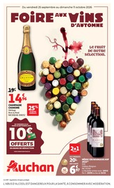 Promos Champagne dans le catalogue "FOIRE AUX VINS D'AUTOMNE" de Auchan Hypermarché Champagne en promo dans le catalogue Auchan Hypermarché à la page 1