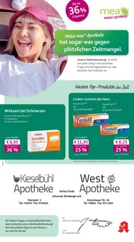 Aktueller mea - meine apotheke Prospekt "Unsere Juli-Angebote" für Fürth Aktueller mea - meine apotheke Prospekt für Fürth mit Seiten