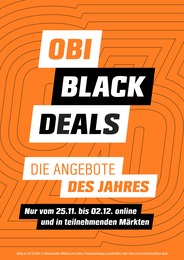 OBI Prospekt für Hattingen mit 1 Seite OBI Prospekt für Hattingen: "OBI BLACK DEALS", 1 Seite, 26.11.2024 - 02.12.2024