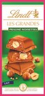 Tablette de chocolat Les Grandes Lait Praliné Noisettes - Lindt - Intermarché à Saint-Cloud Tablette de chocolat Les Grandes Lait Praliné Noisettes - Lindt en promo chez Intermarché Saint-Cloud à 3,98 €