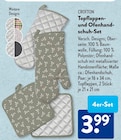 Topflappen- und Ofenhandschuh-Set von Crofton im aktuellen ALDI SÜD Prospekt für 3,99 €