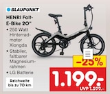 Aktuelles HENRI Falt-E-Bike 20" Angebot bei Netto Marken-Discount in Berlin ab 1.199,00 €