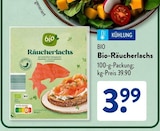 Bio-Räucherlachs im ALDI SÜD Prospekt Bio-Räucherlachs von Bio im aktuellen ALDI SÜD Prospekt für 3,99 €