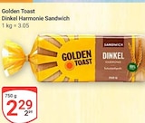 Dinkel Harmonie Sandwich Angebote von Golden Toast bei GLOBUS Bochum für 2,29 €