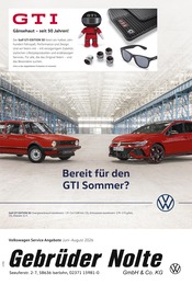 Volkswagen Werkstatt & Auto Prospekt der aktuellen Woche mit 1 Seite, gültig von 01.06.2026 bis 31.08.2026, in Iserlohn und Umgebung Aktueller Volkswagen Werkstatt & Auto Prospekt in Iserlohn und Umgebung, "Mehr Platz. Mehr Möglichkeiten." mit 1 Seite, 01.06.2026 - 31.08.2026