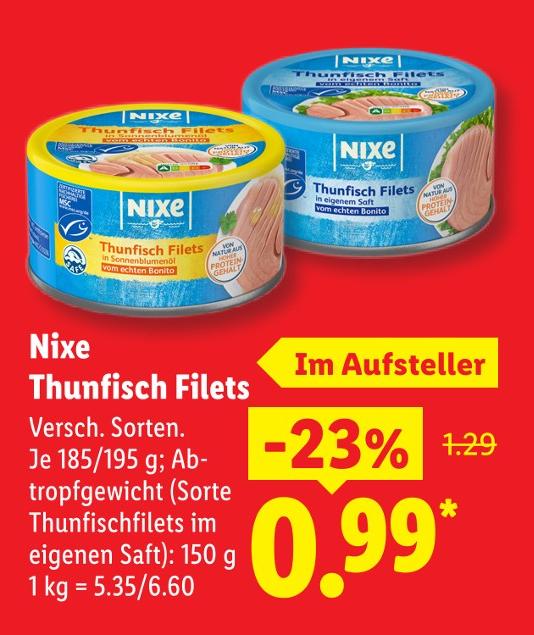 Thunfisch Filets in Sonnenblumenöl