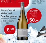 Weiss und Grauburgunder Angebote von Fürst Castell bei Akzenta Dortmund für 8,99 €