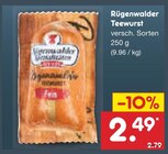 Teewurst von Rügenwalder für 2,49 € bei Netto Marken-Discount im Angebot Teewurst von Rügenwalder im aktuellen Netto Marken-Discount Prospekt