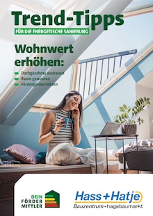 Hass + Hatje GmbH Prospekt der KW 42 "Trend-Tipps für die energetische Sanierung" Aktueller Hass + Hatje GmbH Prospekt "Trend-Tipps für die energetische Sanierung" Seite 1 von 18 Seiten