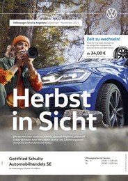 Volkswagen Prospekt für Velbert mit 1 Seite Volkswagen Prospekt für Velbert: "Herbst in Sicht", 1 Seite, 01.09.2023 - 30.11.2023