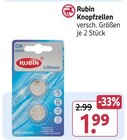 Knopfzellen von Rubin im aktuellen Rossmann Prospekt für 1,99 €