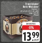 Hefe-Weissbier im Angebot bei E center in Remscheid Hefe-Weissbier Angebote von Franziskaner bei E center Remscheid für 13,99 €