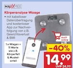 Körperanalyse-Waage Angebote von Maxxmee bei Netto Marken-Discount Esslingen für 14,99 €