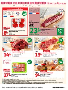 Promotion Steak Haché Boeuf dans le prospectus Auchan Hypermarché, valable du 22/09/2026 au 04/10/2026 Promo Steak Haché Boeuf dans le catalogue Auchan Hypermarché du moment à la page 17