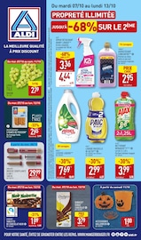 Catalogue Discount Alimentaire Aldi en cours à Brebières et alentours, "PROPRETÉ ILLIMITÉE JUSQU'À -68% SUR LE 2ÈME", 51 pages, 07/10/2025 - 13/10/2025