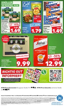 Warsteiner im aktuellen Kaufland Prospekt (Pirna) Warsteiner im Kaufland Prospekt "KNĂśLLER" mit 54 Seiten (Pirna)