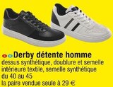 Cora - Derby détente homme : offre du catalogue Promo Derby détente homme à 29,00 € dans le catalogue Cora ""