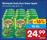 Soda Sour Green Apple im Angebot bei Netto Marken-Discount in Brandenburg Soda Sour Green Apple Angebote von Warheads bei Netto Marken-Discount Brandenburg für 24,99 €