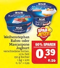 Aktuelles Rahm- oder Mascarpone Joghurt Angebot bei Marktkauf in Leipzig ab 0,39 €