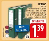 Ordner ca. 5cm von  im aktuellen EDEKA Prospekt für 1,39 €