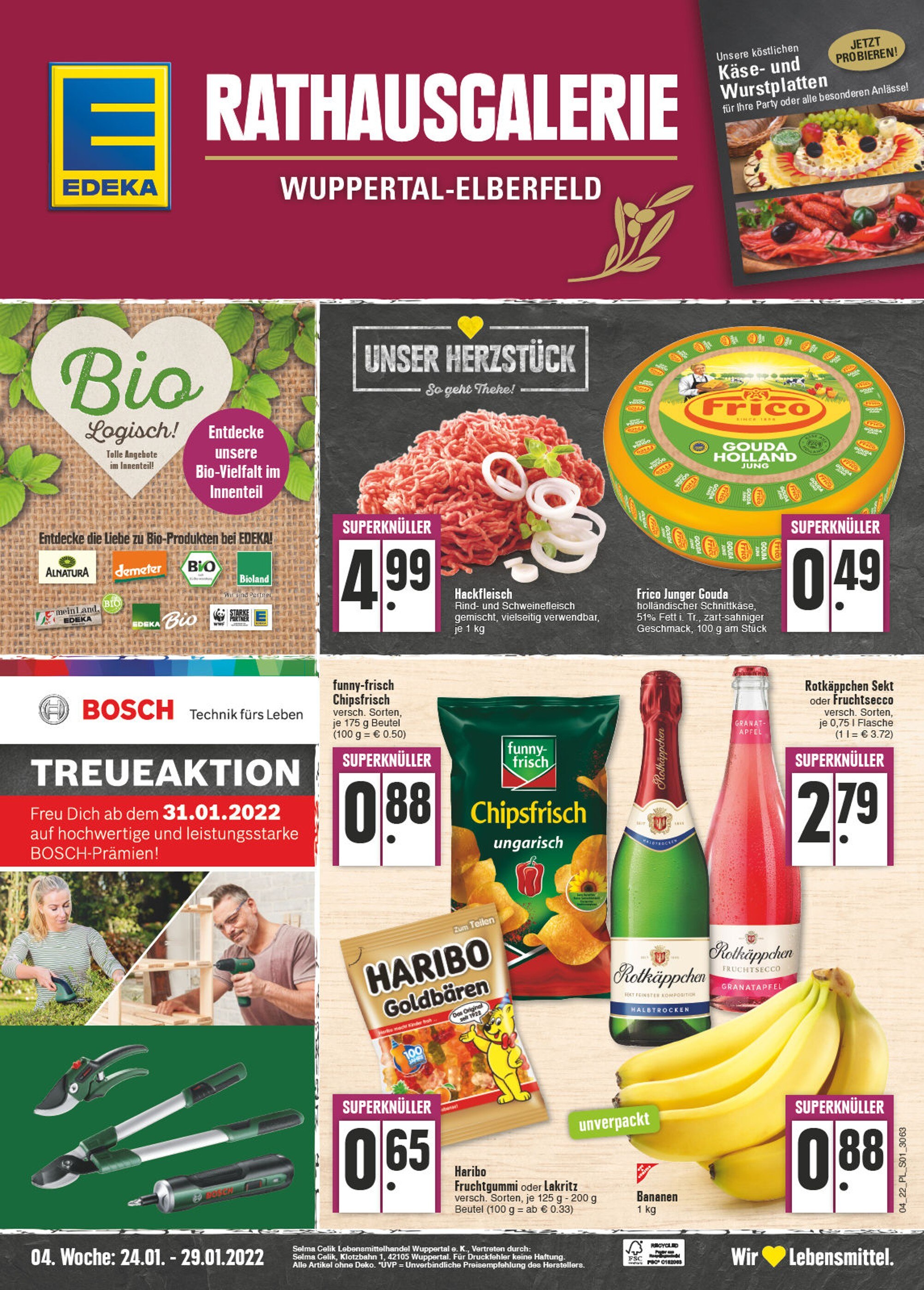 EDEKA Prospekt für Wuppertal mit 16 Seiten EDEKA Prospekt für Wuppertal: "Aktuelle Angebote", 16 Seiten, 24.01.2022 - 29.01.2022
