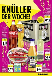 Coca Cola im EDEKA Prospekt "Aktuelle Angebote" mit 24 Seiten (Eschweiler)