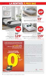 Promos Matelas dans le catalogue "LES PRIX BAS Spécial rentrée" de Hyper U Matelas en promo dans le catalogue Hyper U à la page 38