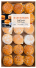 18 mini cheeseburgers au bœuf Charolais, cheddar et sauce ketchup dans le catalogue Carrefour