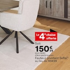 Fauteuil pivotant sofia - But à Roubaix Fauteuil pivotant sofia en promo chez But Roubaix à 150,94 €