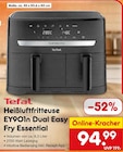 Heißluftfritteuse EY901n Dual Easy Fry Essential von Tefal für 94,99 € bei Netto Marken-Discount im Angebot Heißluftfritteuse EY901n Dual Easy Fry Essential von Tefal im aktuellen Netto Marken-Discount Prospekt