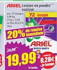 Lessive en poudre couleur - ARIEL - Norma à Mulhouse Lessive en poudre couleur - ARIEL en promo chez Norma Mulhouse à 19,99 €