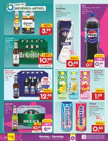 Bier im Netto Marken-Discount Prospekt "Aktuelle Angebote" mit 56 Seiten (Eberswalde)