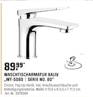 WASCHTISCHARMATUR "WT-5080 | SERIE NO. 80" von BALIV im aktuellen OBI Prospekt für 89,99 €