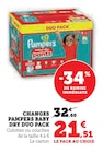 Baby Dry Pants Duo Pack - Pampers dans le catalogue Super U