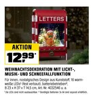 Weihnachtsdekoration mit Licht-, Musik- und Schneefallfunktion Angebote bei OBI Arnsberg für 12,99 €