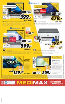 Drucker im aktuellen MEDIMAX Prospekt (Kiel) Drucker im MEDIMAX Prospekt "BESTE TECHNIK FÜR DEN SPÄTSOMMER." mit 8 Seiten (Kiel)