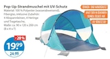Pop-Up-Strandmuschel mit UV-Schutz von  im aktuellen V-Markt Prospekt für 19,99 €