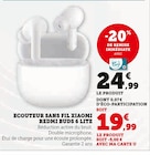 Ecouteur sans fil Redmi Buds 6 Lite - Xiaomi en promo chez Super U Rillieux-la-Pape à 19,99 €