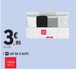 Lot de 4 slips - Tissaia Basics dans le catalogue E.Leclerc