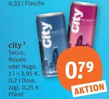 Secco, Rosato oder Hugo von city im aktuellen tegut Prospekt für 0,79 €