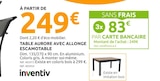 Table aurore avec allonge escamotable - INVENTIV - Mr.Bricolage à Saintes Table aurore avec allonge escamotable - INVENTIV en promo chez Mr.Bricolage Saintes à 249,00 €