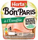 LE BON PARIS JAMBON À L’ÉTOUFFÉE CONSERVATION SANS NITRITE - HERTA à 5,98 € dans le catalogue Intermarché