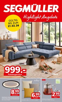 Wohnzimmertisch im Segmüller Prospekt "Segmüller Highlight Angebote" mit 42 Seiten (Frankfurt (Main))