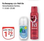 Deospray im Angebot bei GLOBUS in Trier Deospray Angebote von Fa bei GLOBUS Trier für 1,29 €