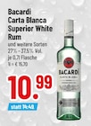 Carta Blanca Superior White Rum bei Trinkgut im Prospekt "" für 10,99 €