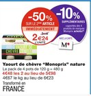 Yaourt de chèvre nature - Monoprix à 2,24 € dans le catalogue Monoprix
